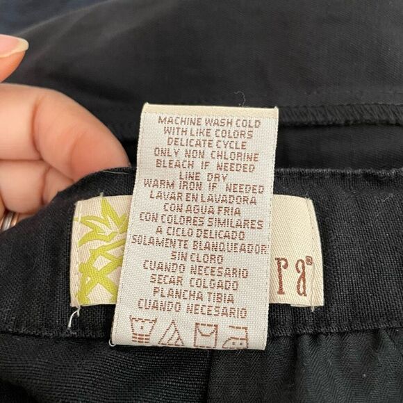 Cubavera Mens Linen Pant XXL Black Casual Lightweight Adjustable Vacay Tropical - Picture 3 of 7